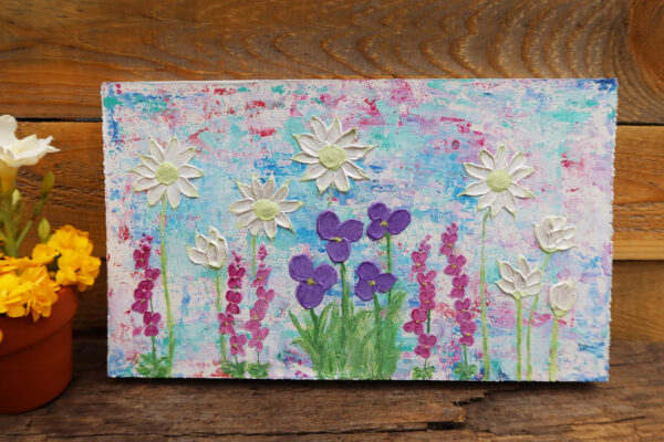 native bush flowers native bush flowers textured paintings