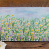 Meadow painting with white flowers and pastel colours