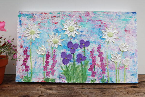 Textured abstract painting flowers plants2048 Textured abstract painting flowers plants