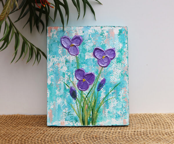 Textured abstract painting flowers plants2048 Textured abstract painting flowers plants