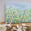 Textured abstract painting flowers plants