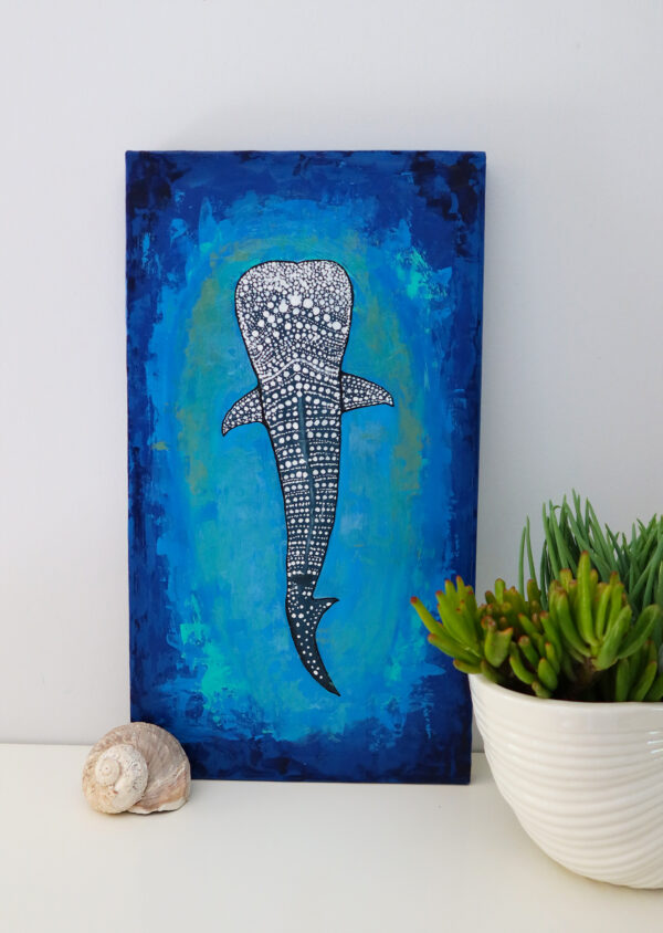 whale shark textured painting